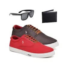 Kit 2 Sapatênis Masculino Casual Leve Polo Blu com Óculos e Carteira do 37 ao 46