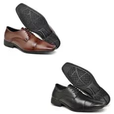 Kit 2 Pares Sapato Social Masculino Elegante Moderno de Amarrar do 37 ao 44