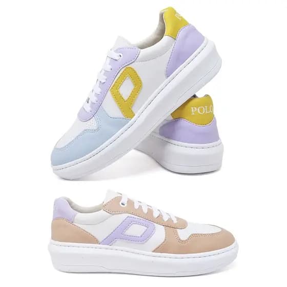 Kit 2 Tênis Feminino Casual Cano Baixo Leve e Confortável do 34 ao 44