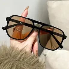 Óculos de Sol Quadrado Grande Unissex Moda Verão Resistente Design Moderno e Confortável