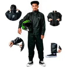 Conjunto Capa de Chuva Pioneira – PVC Reforçado Impermeável (Jaqueta + Calça)