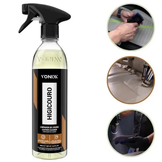 HIGICOURO 500ml VONIXX - Limpador de Couro Pronto Uso Limpeza e Higienização