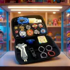 Maleta Com 8 Beyblades+ Lançador+ Beylogger+ Case/estojo Cor Sortido