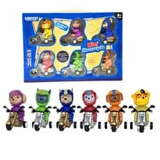 Kit 6 Motos Patrulha Canina Fricção Colecionável Brinquedo