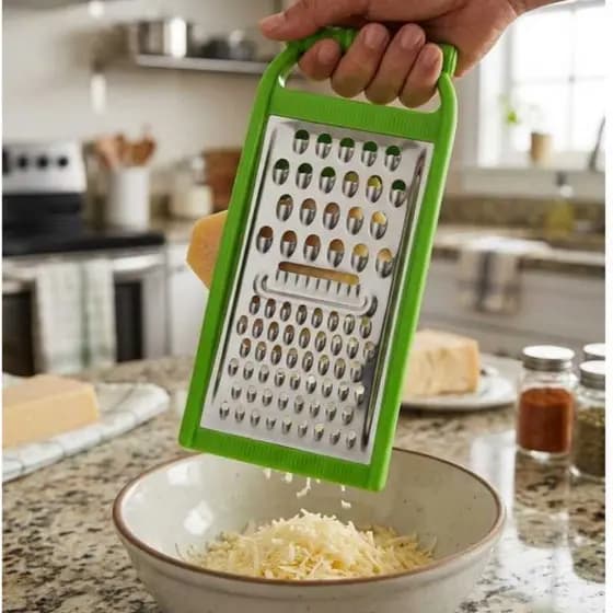 Ralador de Queijo e Legumes Inox Antiderrapante Ralador Manual Multiuso para Cozinha