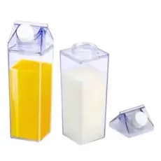 Garrafas Acrílica Transparente leite, sucos e bebidas, deixando tudo mais organizado
