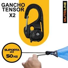 Gancho Tensor Yotto tamanho X2 - Unitário é uma ferramenta versátil para apertar, tencionar e proteger cargas leves