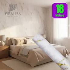 Papel de Parede Mármore Dourado 3D Adesivo Autocolante 4,5m x 0,60cm Sala Quarto