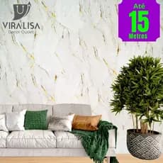 Papel de Parede Premium Rolo 5 Metros Autoadesivo Mármore Texturizado 5m x 45cm
