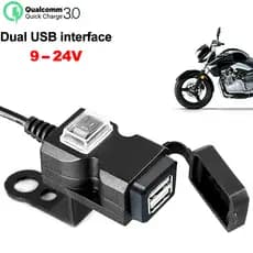 Carregador USB Duplo Atualizado Para Motocicleta , Com Interruptor Liga/Desliga , À Prova D'água , Guidão De Moto , De T
