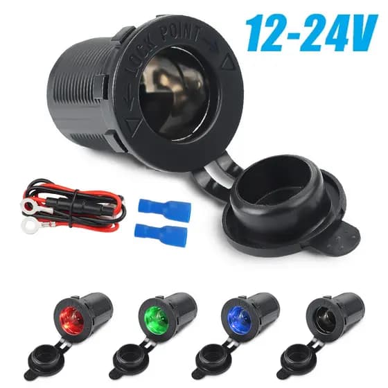 Tomada Para Isqueiro 4 Cores 12V-24V À Prova D'água Adaptador De Energia Carro Acessórios Caminhão De Motocicleta Marine Boat