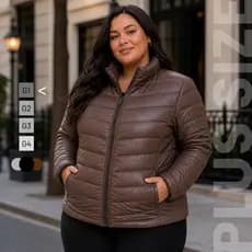 Jaqueta Feminina Inverno Bobojaco Puffer Gominho Casaco Quentinha Bolso Leve Confortável