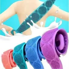 Esponja Silicone Massageadora Escova Banho Lava Corpo Todo Bucha Esfoliação