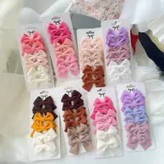 6 Peças De Grampos De Cabelo Com Laço Fofo Para Bebês | Estampados Frescos , Acessórios Ideais Meninas