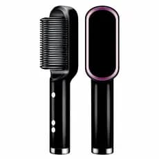 Escova Alisadora Pente Cabelo Bivolt Ate 200graus Antifrizz Escova Elétrica Profissional Cor Sortida