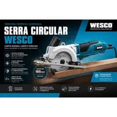 Wesco Serra Circular Compacta 750W 120mm - Compacta e Leve para Trabalhos Externos, 110V