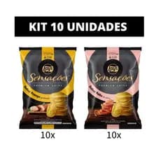 Kit 10 Batata Chips Sensações 70g Frango Grelhado OU Peito de Peru