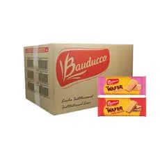 Kit 96 Mini Wafer Bauducco Morango E Chocolate