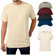 Camiseta Masculina Básica Lisa Algodão 100% Premium Confortável Slim Moda Casual Versátil Promoção