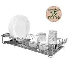 Escorredor Aramado de Embutir Deslizante 67cm - para 15 pratos