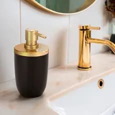 Porta Sabonete Líquido 500ml Black e Dourado Arthi