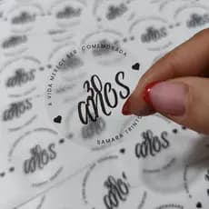 Etiquetas Adesivas Personalizadas Vinil Transparente | Adesivo Personalizado