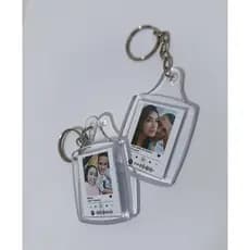 Kit 2 Chaveiros Acrílico Spotify Personalizado com foto 3x4