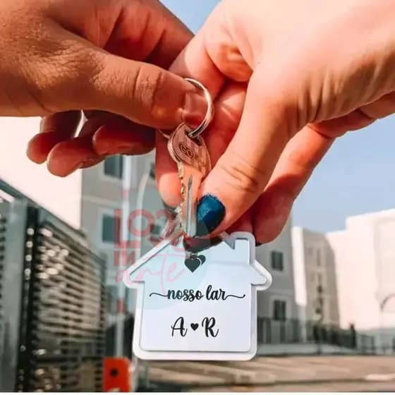 🔑🏠 Chaveiro Nosso Lar Personalizado – Acrílico | Presente para Casal