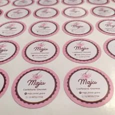 200 Etiquetas Adesivas 3x3 Personalizados Com Recorte
