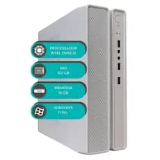 MultiPC Slim Branco Core i5 16GB SSD 512GB Windows 11 Computador com Alto Desempenho
