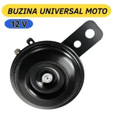 Buzina Moto 12V Paquerinha Preto Modelo Original Universal Som agudo Grave C/ Suporte Instalação
