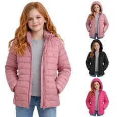 Jaqueta Puffer Feminina Infantil Forrada Impermeavel Bobojaco Juvenil