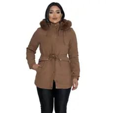 Jaqueta Feminino De Inverno Parka Térmica Com Capuz Espesso Impermeavel Frio Neve