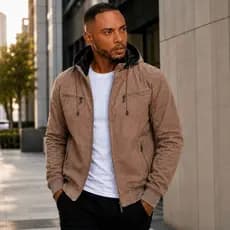 Jaqueta Dupla Face Masculina Forrada Quente Blusa Casaco Impermeavel Inverno