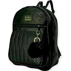 Mochila Feminina Reforçada Bolsa Mochilinha Prática Bolsos Estilosos e Seguros + Chaveiro Pompom