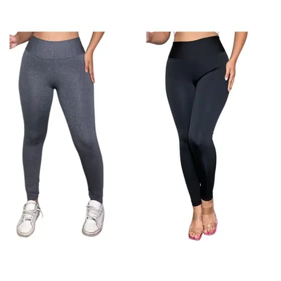 Calças Legging Cintura Media Leg Suplex Grossa Levanta Bumbum Zero Transparência