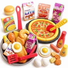 Kit Brinquedos Menina Menino 23 Pç Comidinha Infantil Mercadinho Comidas Panelinha Brinquedo Cozinha