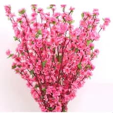 Kit 10 Buquê De Flores De Cerejeira Artificial , Flor De Pêssego rosa , Estilo oriental Para Decoração De Casamento 63CM