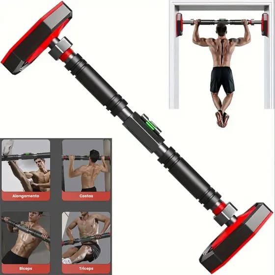 Barra Fixa Flexão Porta Apoio Ajustável Fixa 65 a 100 cm