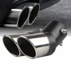 Universal Dupla Ponta de Escape Aço Inoxidável Auto Silenciador do Carro