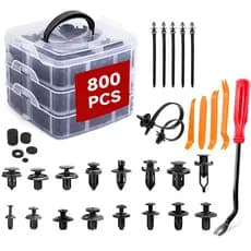 Kit 800 Pcs Presilha Grampo Fixadores Revestimento Interno Externo Kit Espátula Com Chave Automotivo
