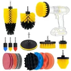 19 Peças Conjunto De Escovas De Limpeza Para Carro Conjunto De Escovas De Limpeza Para Furadeira