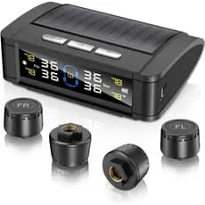 Monitor de Pressão dos Pneus TPMS Solar 4 Sensores Externos para Carro