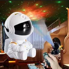 Mini Projetor De Luz Noturna Estrela De Astronauta Decoração Para Galáxia Luz De Luminaria Girado Céu Estrelada FR