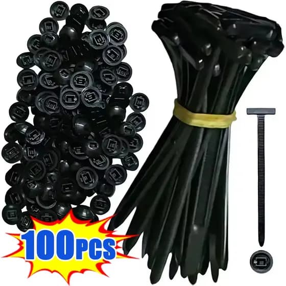 20/50/100 Pçs Universal Carro Náilon Cabo Gravata Fivela Auto-Travamento Plástico Fio Laços Fixo Prendedor Clipes Acessó