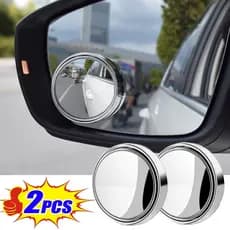 2 Pçs 360 Graus Ajustável Espelho De Ponto Cego Carro Auxiliar Convexo Quadro Redondo Espelhos Grande Angular Para Rever