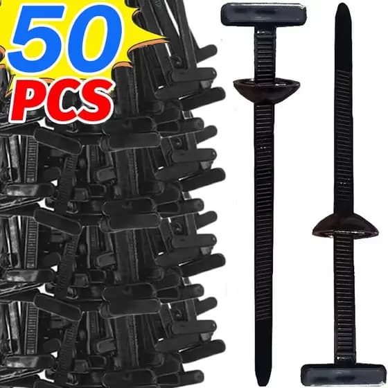 10/20/50 Pçs Universal Náilon Cabo Gravata Fivela Auto Travamento Zip Laços Fixadores De Carro De Plástico Corpo Do Clip