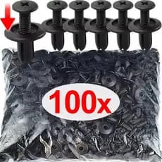 100/40/20 Pçs Fixadores De Plástico Parafusos 8mm Universal Pára-Choques Do Carro Rebites Pretos Prendedor Clipes Parafu