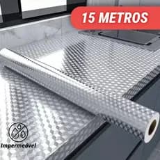 5/10/15 Metros Rolo Papel Adesivo De Alumínio 3D Impermeável Proteção Para Cozinha E Fogão
