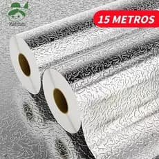 5/10/15 Metros Papel De Alumínio Rolo Adesivo Prova Da Agua Para Cozinha Adesivo Impermeável Protetor Fogão Armário